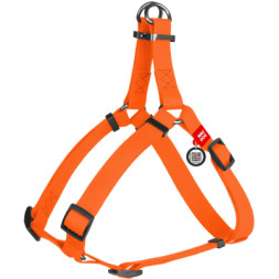 Шлея для собак WAUDOG Waterproof з QR-паспортом XS Ш 15 мм Д 30-39 см помаранчева (27634)