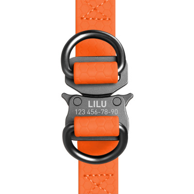 Шлея для собак WAUDOG Waterproof з QR-паспортом XS Ш 15 мм Д 30-39 см помаранчева (27634)