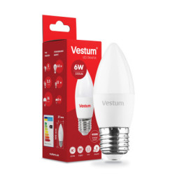 Лампочка Vestum C37 6W 4100K 220V E27 (1-VS-1301)