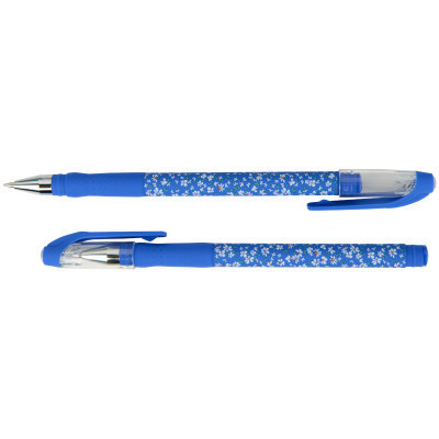 Ручка кулькова Axent Blue floral, синя (AB1049-36-A)