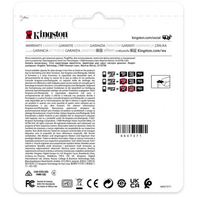 Карта пам&#039;яті Kingston 8GB microSDHC class 10 UHS-I V30 A1 (SDCIT2/8GBSP)