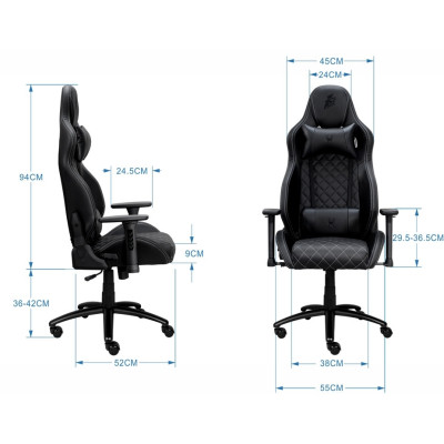 Крісло ігрове 1stPlayer K2 Black