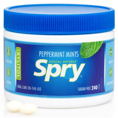 Драже з ксилітом Spry натуральні з м&#039;ятою перцевою 240 шт. (700596000070)