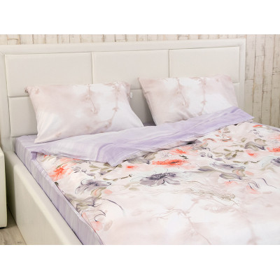 Постільна білизна Руно Flowers maxi сатин набивний полуторний (К_677.137А_Flowers)