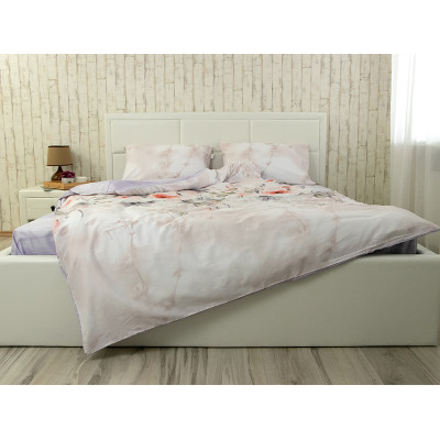 Постільна білизна Руно Flowers maxi сатин набивний полуторний (К_677.137А_Flowers)