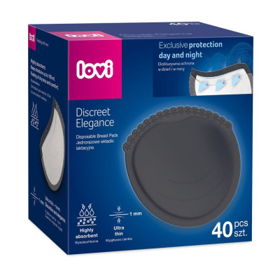 Вкладиш для бюстгальтера Lovi Discreet Elegance 40 шт. чорні (19/612)