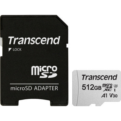 Карта пам&#039;яті Transcend 512GB microSDXC Class 10 U3 (TS512GUSD300S-A)