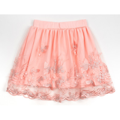 Спідниця дитяча Breeze фатинова з вишивкою (14197-134G-peach)