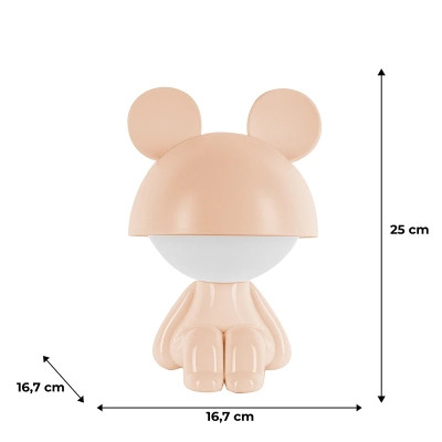 Нічник Kite Світильник LED з акумулятором Cute Mouse, персиковий (K25-316-2-4)