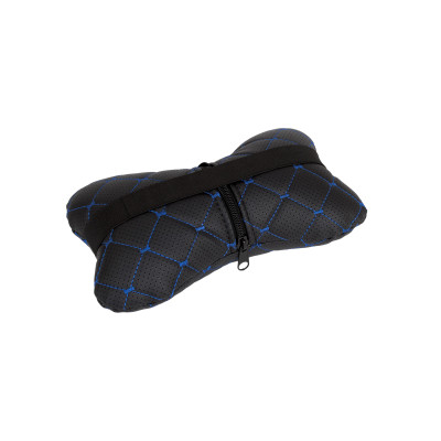 Подушка EVAtech ECO 27х16 см чорна з синьою ниткою (SPCRBL)