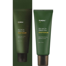 Скраб для шкіри голови Kundal Sea Salt &amp; Green Tea Scalp Scaler Herb Mint 200 г (8809809420659)