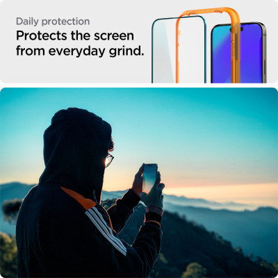 Скло захисне Spigen Apple Iphone 14 Pro Max Glas tR Align Master FC (2 Pack), Blac (AGL05204)