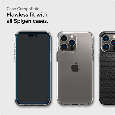 Скло захисне Spigen Apple Iphone 14 Pro Max Glas tR Align Master FC (2 Pack), Blac (AGL05204)