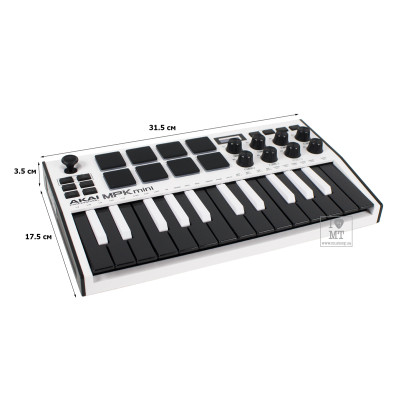 MIDI-клавіатура Akai MPK MINI MK3 White (230878)