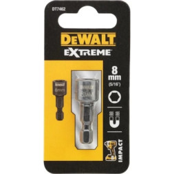 Головка магнітна DeWALT магнітна EXTREME Impact 1/4&quot; х8 мм, шестигранна (DT7462)