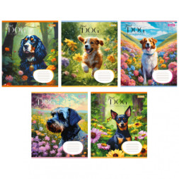 Зошит 1 вересня Floral dog А5 24 аркушів клітинка (767002)
