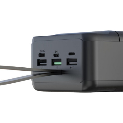 Батарея універсальна XO 50000mAh, PD/18W, QC3.0/22.5W, flashlight, Input(Micro,Type-C,Lightning), Output(3*USB,Type-C) (XO-PR158 / 29211)