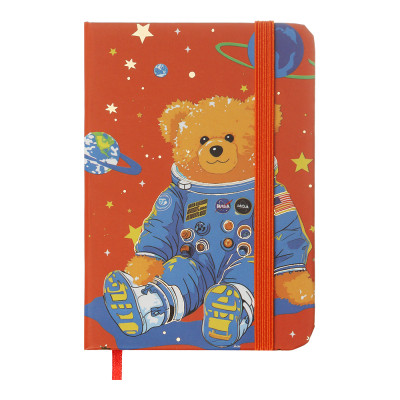Книга записна ZiBi Bear A7 в клітинку тверда обкладинка на гумці 80 аркушів, помаранчева (ZB.117103)