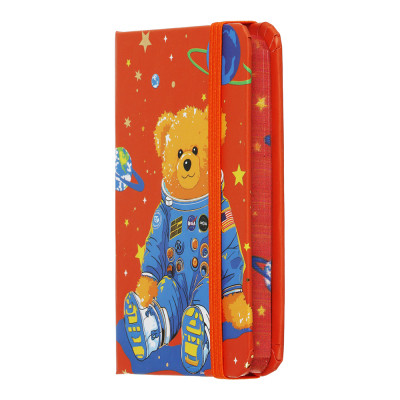 Книга записна ZiBi Bear A7 в клітинку тверда обкладинка на гумці 80 аркушів, помаранчева (ZB.117103)