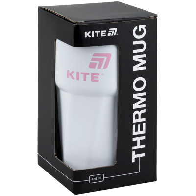 Термокружка Kite 450 мл біло-рожева (K25-1220-3)
