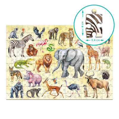 Пазл DoDo Монтессорі Тварини Сафарі, 200 елементів (300628)