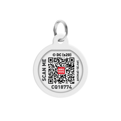Адресник для тварин WAUDOG Smart ID з QR паспортом &quot;Бетмен зелений&quot;, коло 30 мм (230-1002)