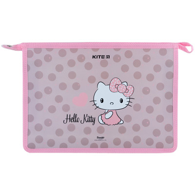 Папка на блискавці Kite A4+ на блискавці Hello Kitty (HK24-428)