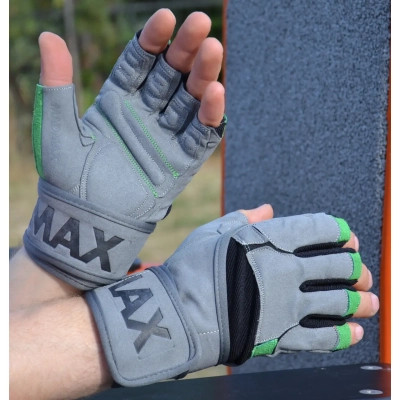 Рукавички для фітнесу MadMax MFG-860 Wild Grey/Green L (MFG-860_L)