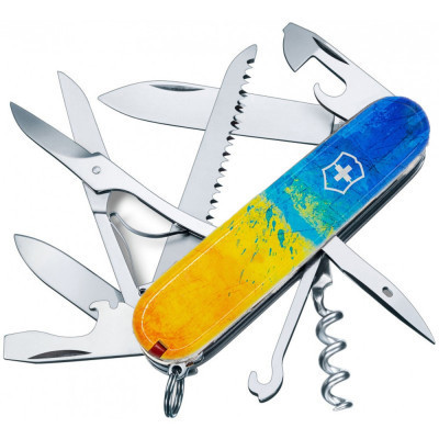 Ніж Victorinox Huntsman Ukraine 91 мм Жовто-синій малюнок (1.3713.7_T3100p)