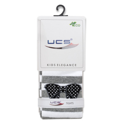 Колготки дитячі UCS Socks з бантом (M0C0301-2183-7G-gray)
