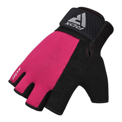 Рукавички для фітнесу RDX W1 Half Pink Plus M (WGA-W1HP-M+)