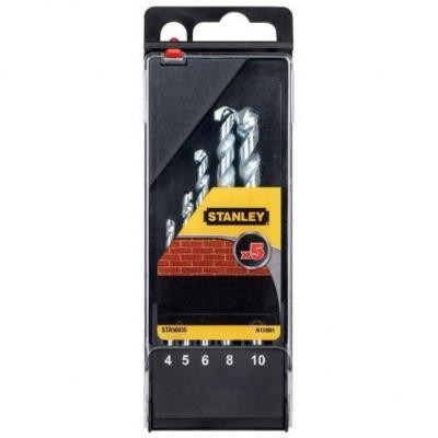 Набір свердл Stanley по кирпичу, d=4,5,6,8,10мм (STA56035)