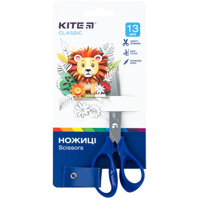 Ножиці Kite дитячі Classic синій 13 см (K-122-2)