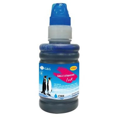Чорнило G&amp;G Epson L100/L200 cyan, контейнер 100мл (G&amp;G-C13T66424A)