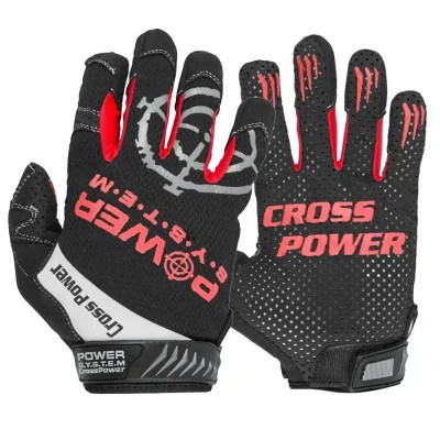 Рукавички для фітнесу Power System Cross Power PS-2860 Black/Red S (PS-2860_S_Black-red)