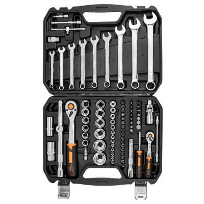 Набір інструментів Neo Tools 82шт, 1/2&quot;, 1/4&quot;, CrV, eco кейс (10-058)