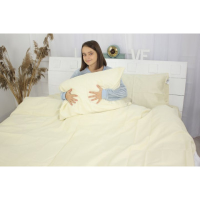 Простирадло MirSon Сатин Premium 0001 Moko White 180х220 см (2200001729667)