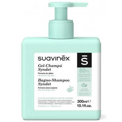 Дитячий гель для душу Suavinex SYNDET та шампунь 300 мл (307727)