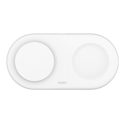 Зарядний пристрій Belkin 2in1 15W Pad Qi2 white (WIZ021VFWH)