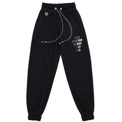Спортивний костюм дитячий A-Yugi з капюшоном (7050-158G-black)