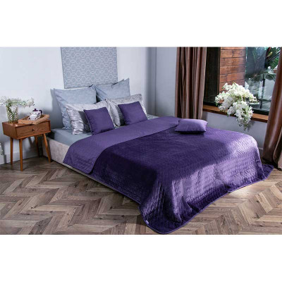 Покривало Руно двостороннє декоративне Velour Violet 220х240 см (330.55_Violet)