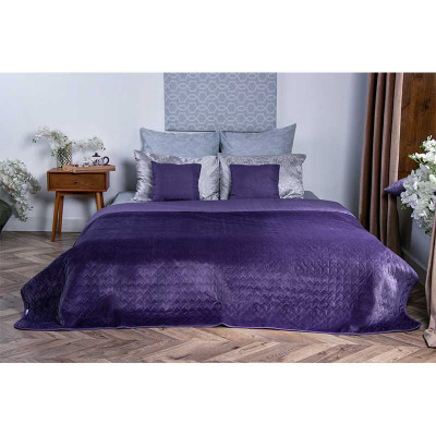 Покривало Руно двостороннє декоративне Velour Violet 220х240 см (330.55_Violet)