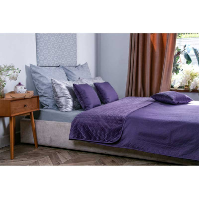 Покривало Руно двостороннє декоративне Velour Violet 220х240 см (330.55_Violet)