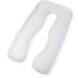Подушка MirSon для вагітних і відпочинку Eco Line №8033 U-подібна White-Creamy (2200006185086)