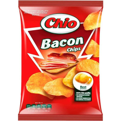 Чіпси Chio Chips зі смаком бекону 75 г (5900073000769)