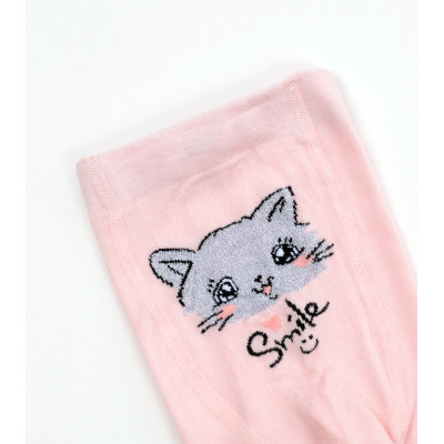 Колготки дитячі UCS Socks з котиком (M0C0301-2457-6-12G-pink)