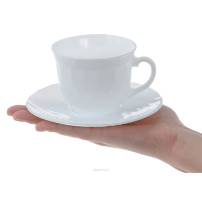 Сервіз для чаю та кави Luminarc Trianon Білий 12 предметів (E8845)