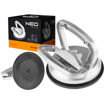 Присоска Neo Tools одинарная, алюминиевая, 120 мм, 50кг (56-801)