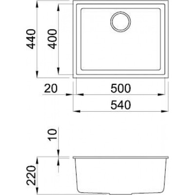 Мийка кухонна Elleci Q 105 under top aluminium 79
