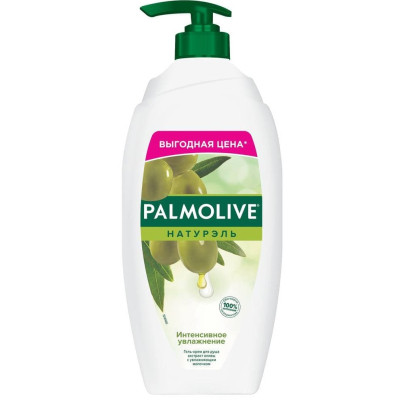 Гель для душу Palmolive Натурель Інтенсивне зволоження Екстракт оливи зі зволожуючим молочком 750 мл (8850006534182)